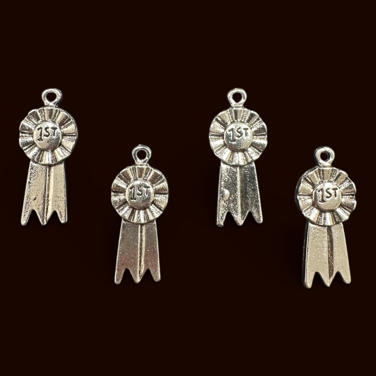 First Place Ribbon Silver Whinny Winners Braid and Bridle Charms for Horses | Little Shop of Ponies product image (1)