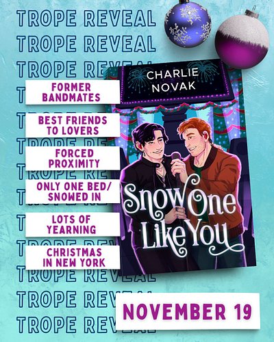 Trope Reveal: SNOW ONE LIKE YOU ❄️ 🎄

Now we have a gorgeous cover (and blurb), here are some of the tropes you'll find in Da...