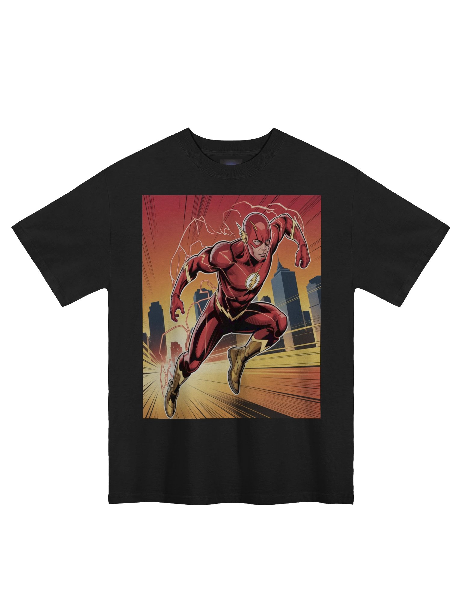 Twilight Forge: The Flash Ember Rush Oversized Faded T-Shirt product image (3)