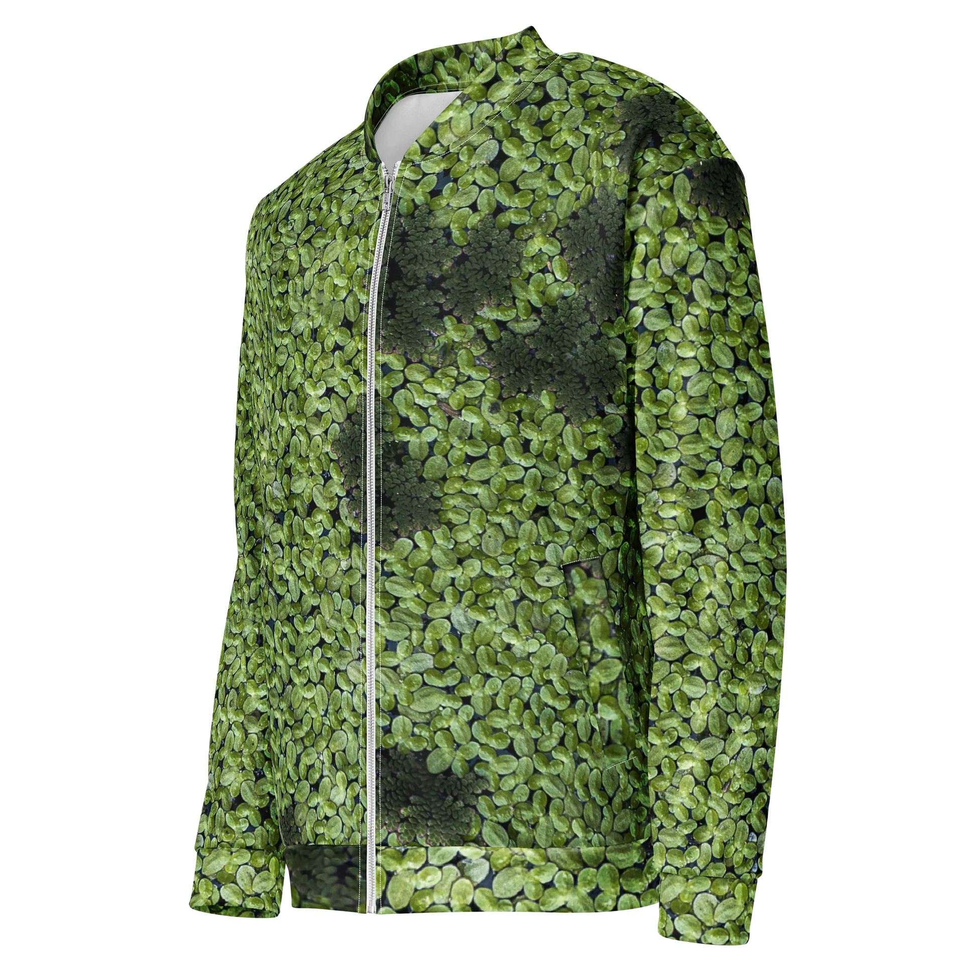 Verdant Life All-Over Print Bomber Jacket | Plant Lover Unisex Streetwear Jacket product image (3)