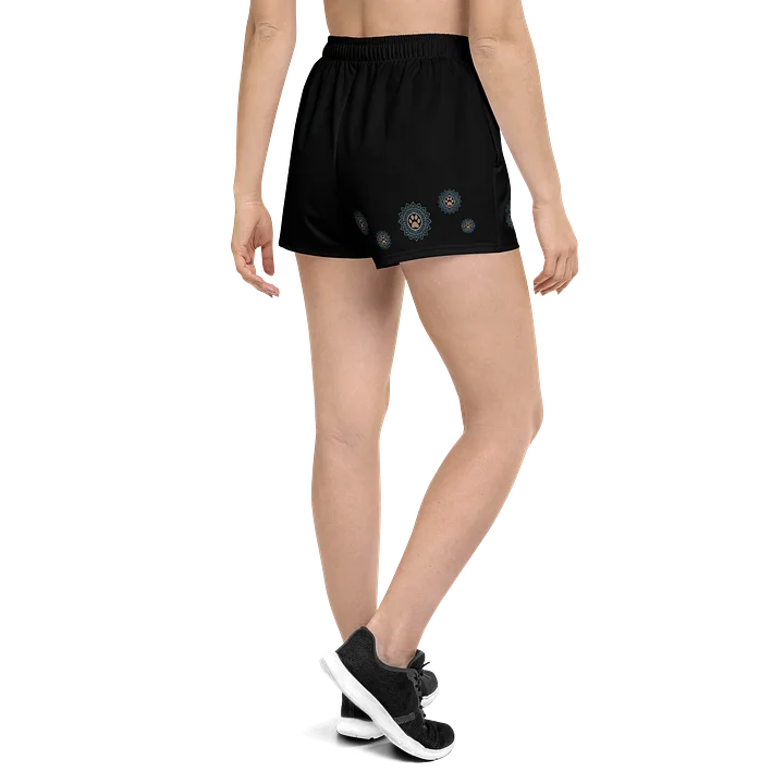 Paws and Reflect Mandala Paw Print Athletic Yoga Shorts product image (2)