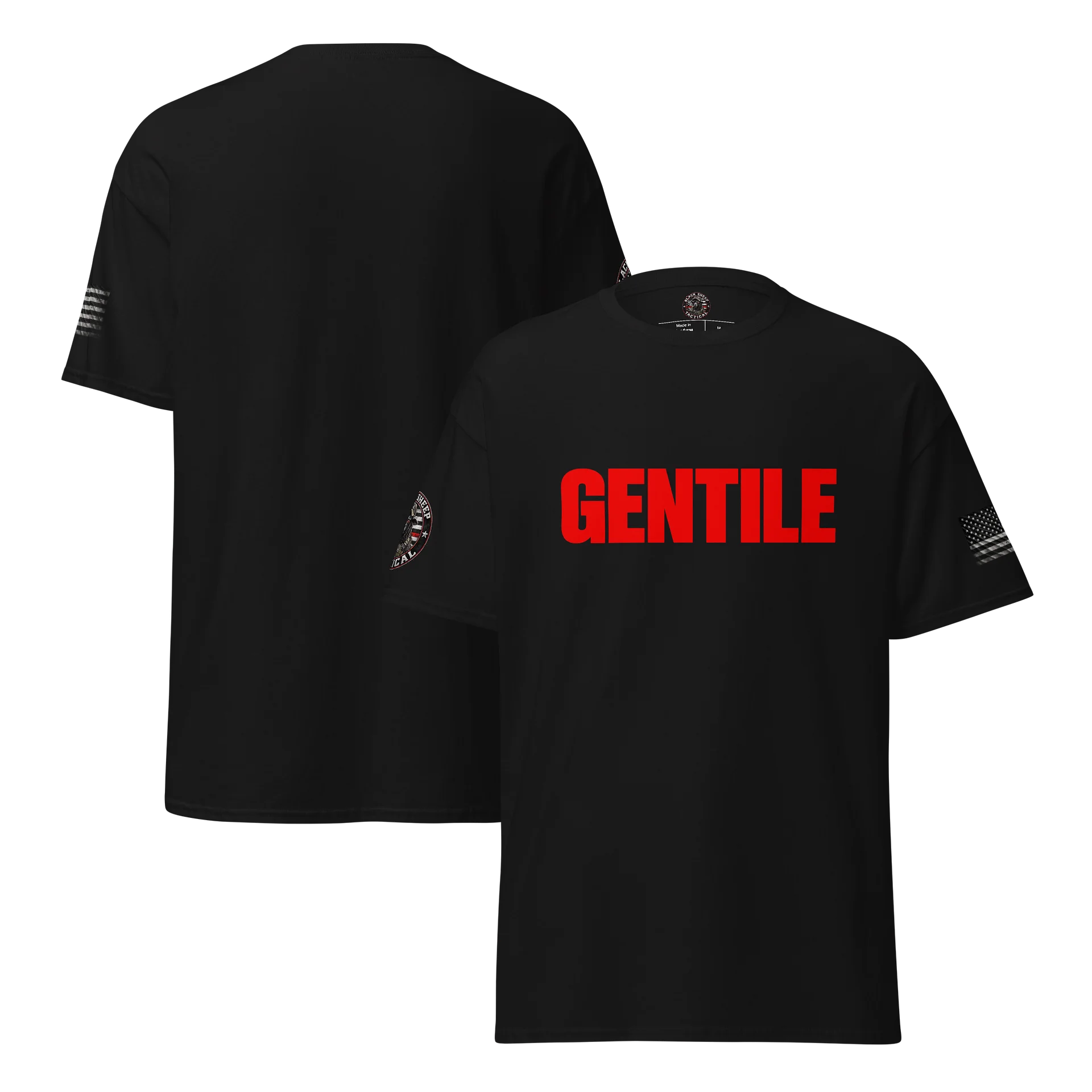 Black unisex Gildan gentile shirt product image (3)