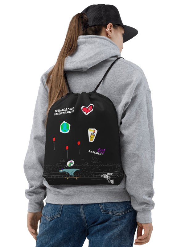 Teenage Basement Dino Angst Drawstring Bag product image (2)