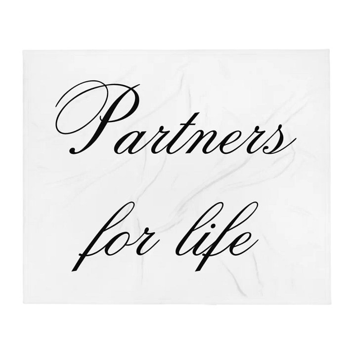 Throw - Partners for life - on White product image (2)
