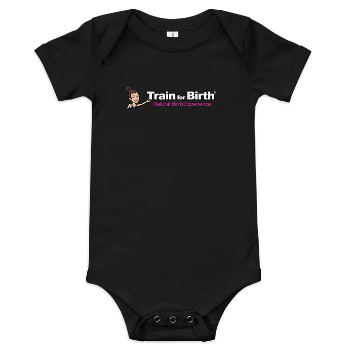 Train for Birth® Bella+Canvas Short Sleeve Black Baby Onesie product image (1)