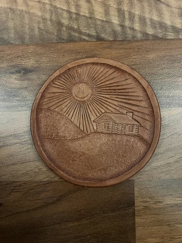 Thank you to @roll_mighty for letting me try my hand at leather tooling back at @mcmcomiccon .