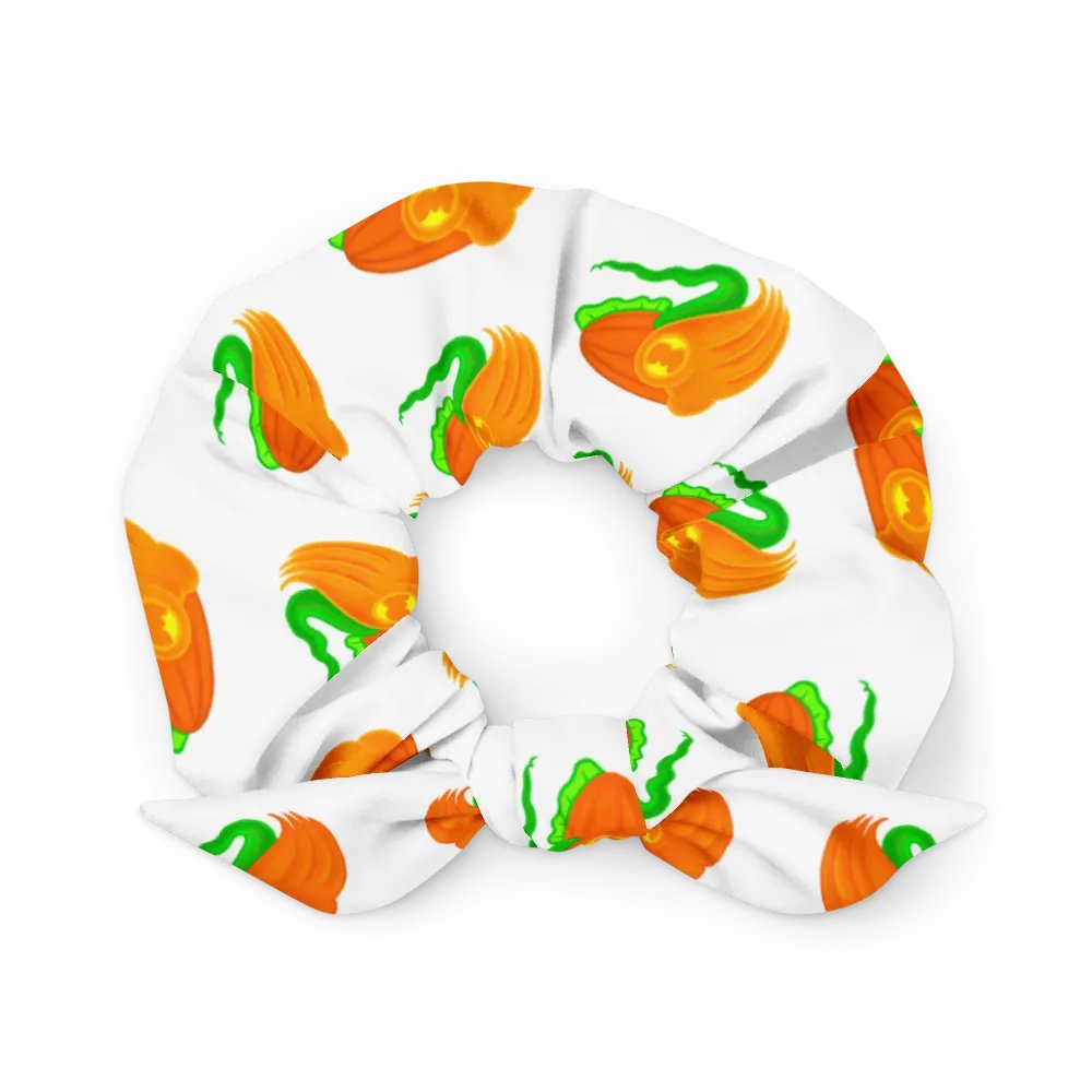 !Pumpkin Cuttlefish Scrunchie with Bow/Tie product image (1)