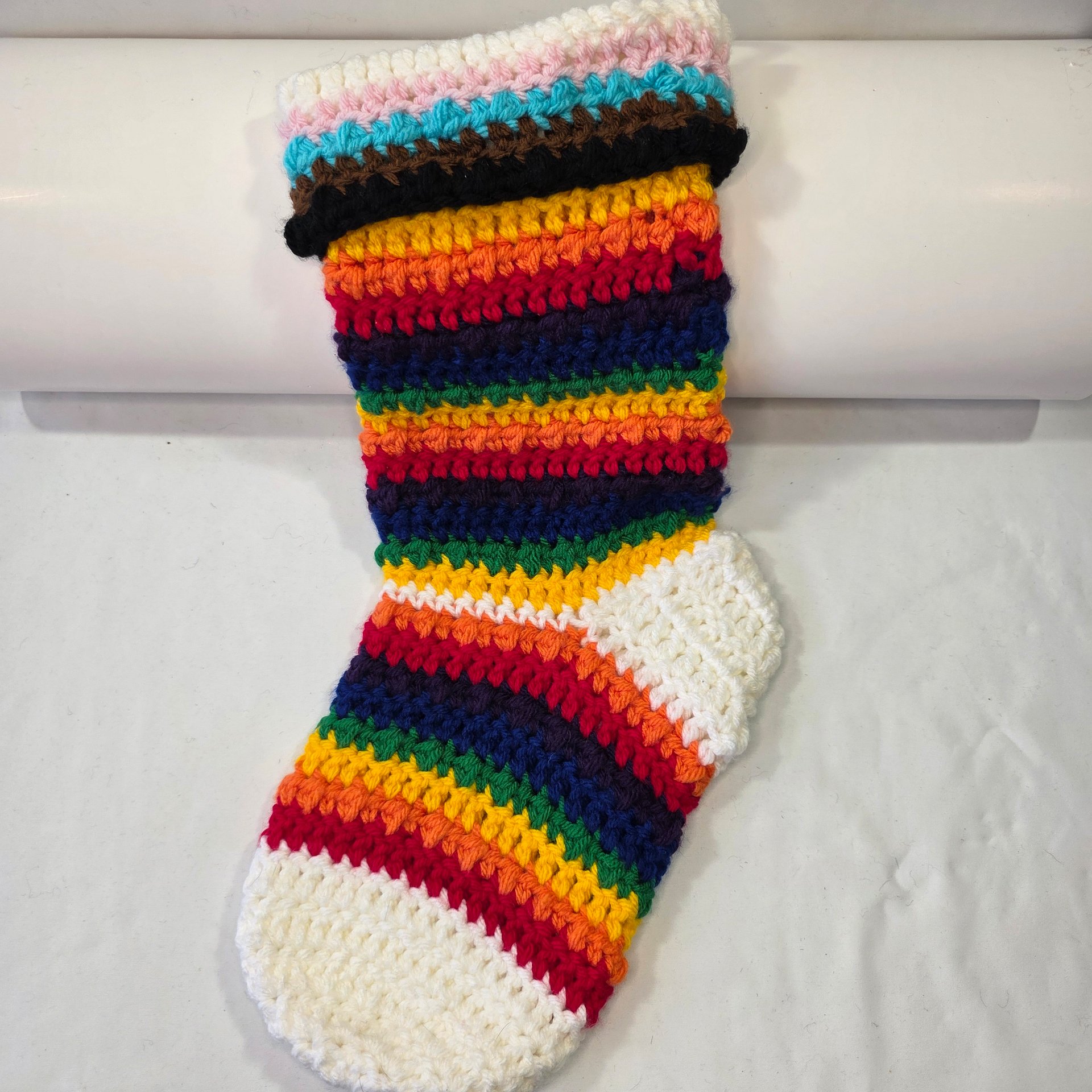 Crochet Pride Holiday Stocking: LGBTQIA, Holiday or Christmas Gift, Handmade product image (7)