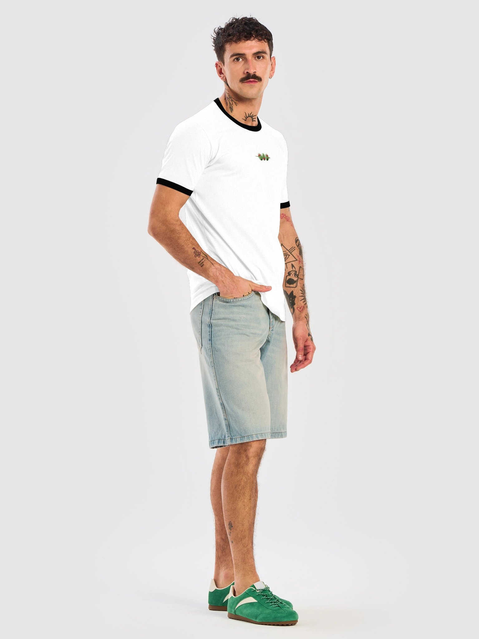 OlivesCrossing Embroidered Ringer Tee product image (9)