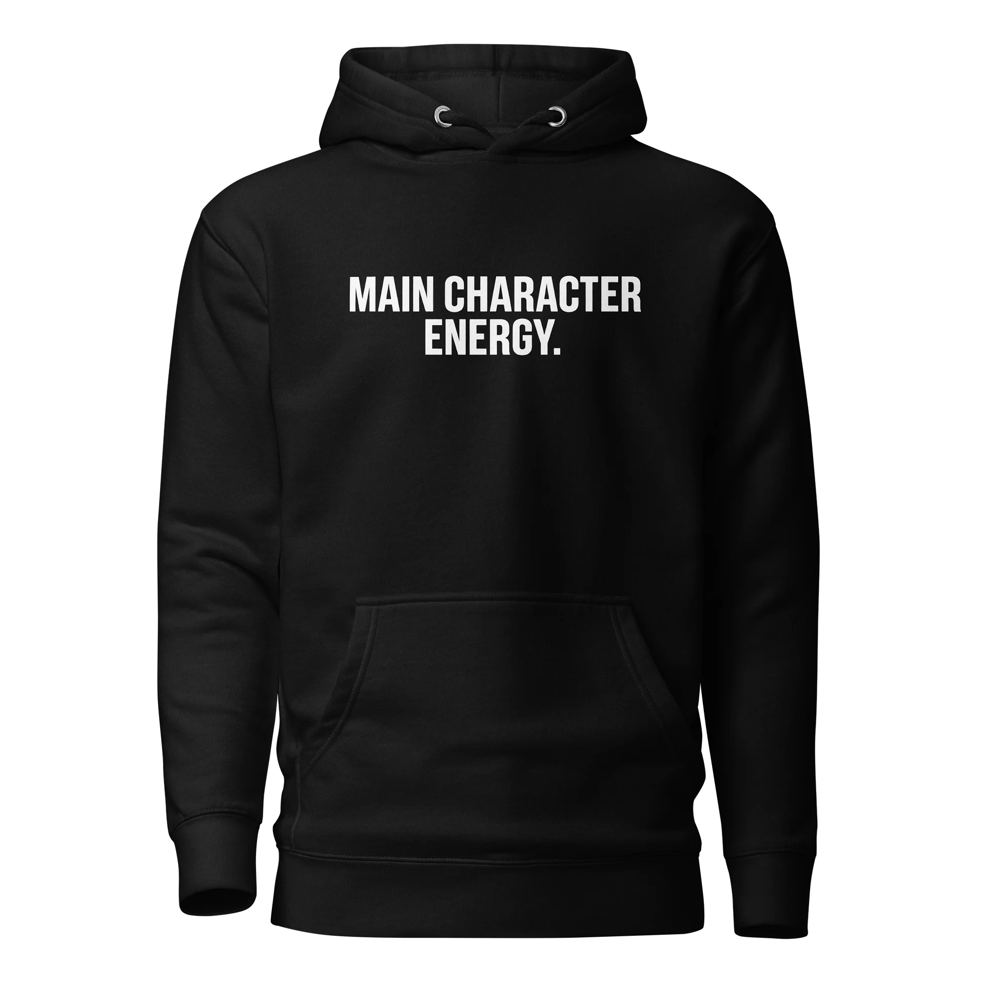 MAIN CHARACTER ENERGY. - Minimalist White Glow Premium Hoodie product image (1)