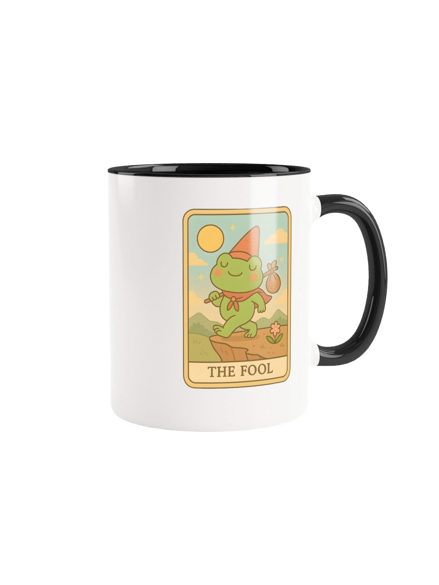 The Fool - Tarotoads! - 11oz/15oz Custom-made Ceramic Mug with Colored Interior product image (1)