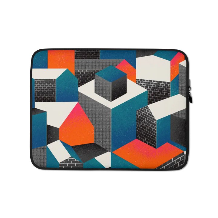Blue/Orange Geometric Laptop Sleeve product image (1)