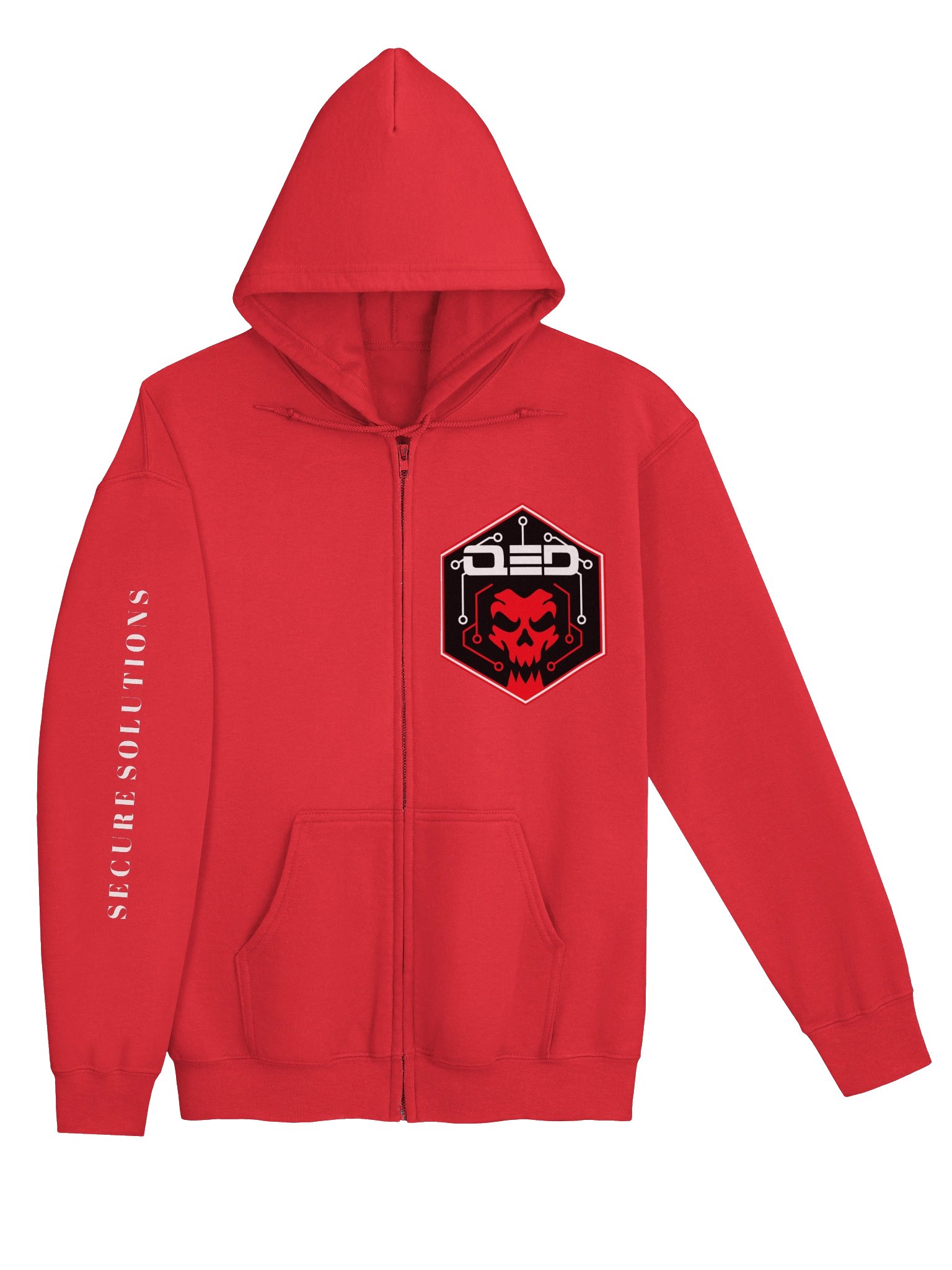 QED Red Skull Zip Hoodie product image (3)