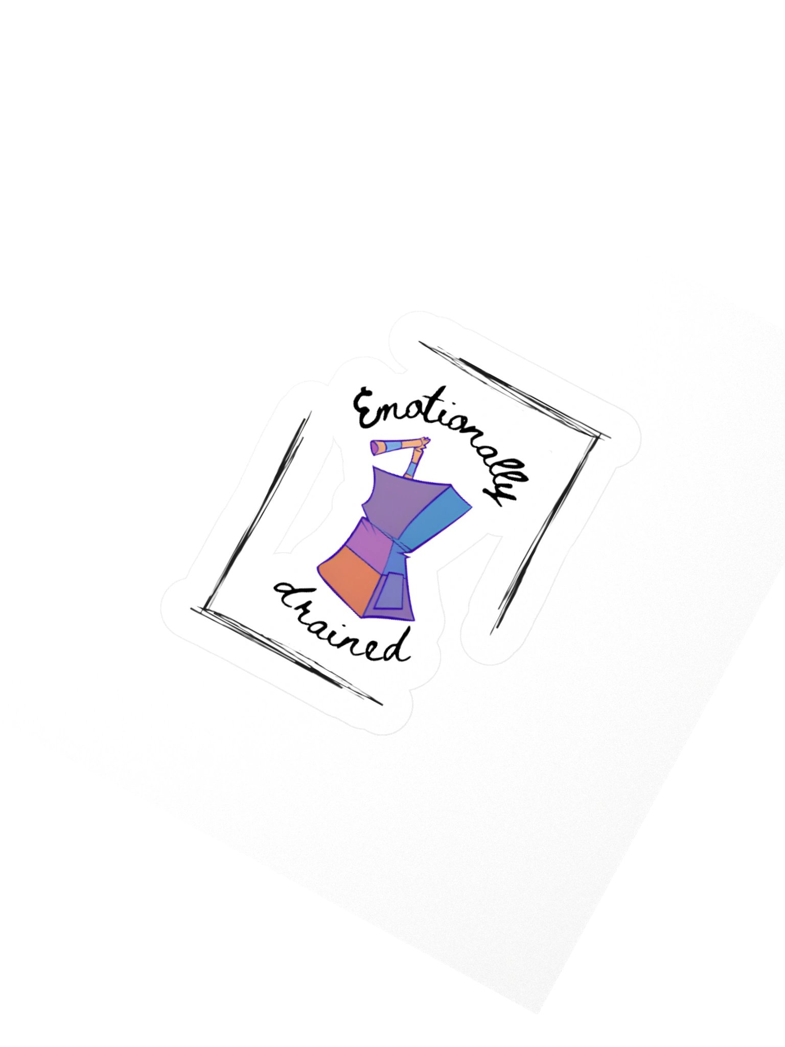 emotionally drained sticker product image (3)
