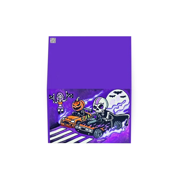 Spooky Street Race Greeting Card product image (2)