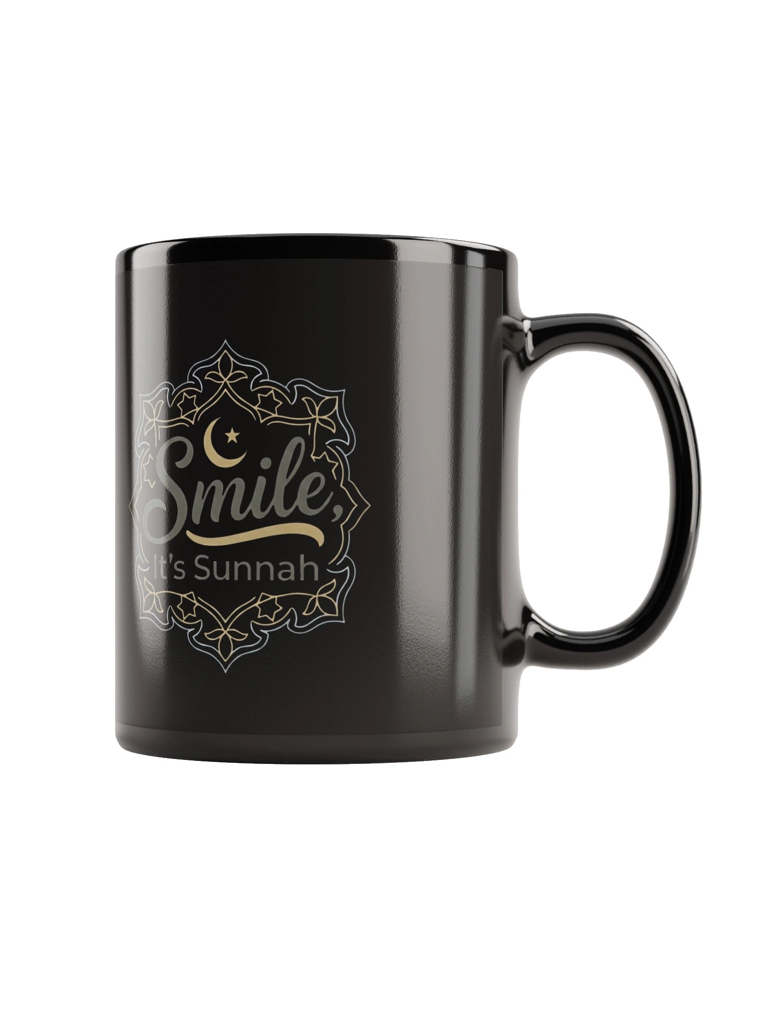 Smile it's Sunnah - Black Glossy Mug product image (1)
