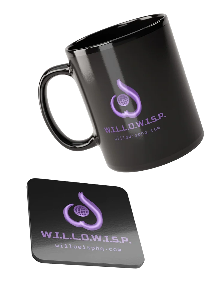 Super Mug and Coaster (black) product image (1)
