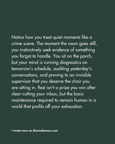 rest isn't a prize.