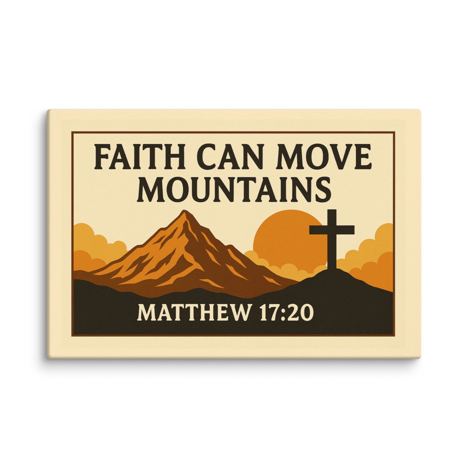 Matthew 17:20 Wall Art – Faith Can Move Mountains | Inspirational Christian Scripture Decor product image (1)