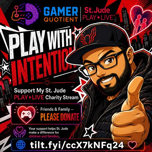 Today is a full day of gaming for a good cause. 🎮❤️

I’ll be running gameplay streams throughout the day as part of my St. Ju...