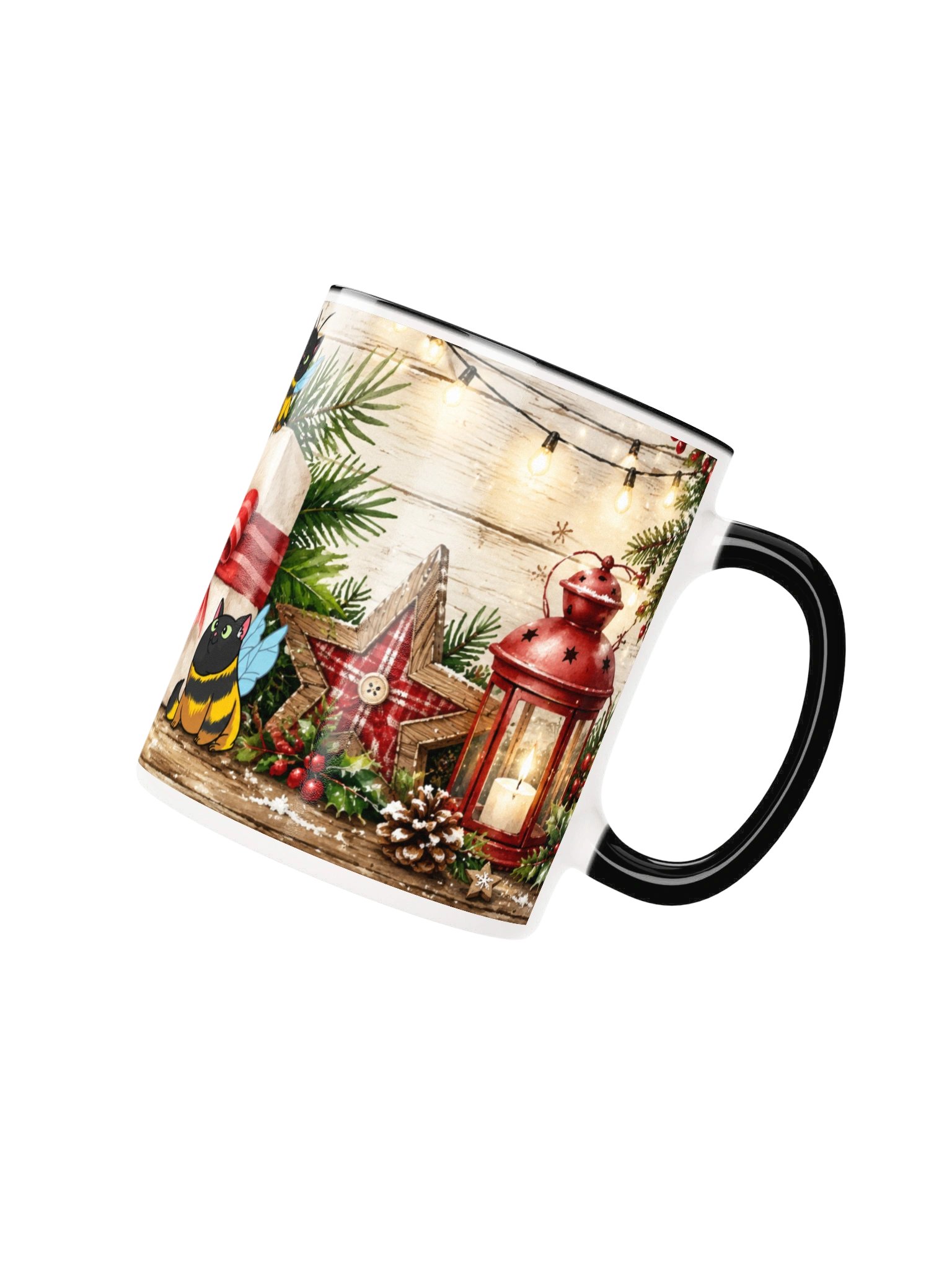 Rustic Christmas Cat Mug product image (13)