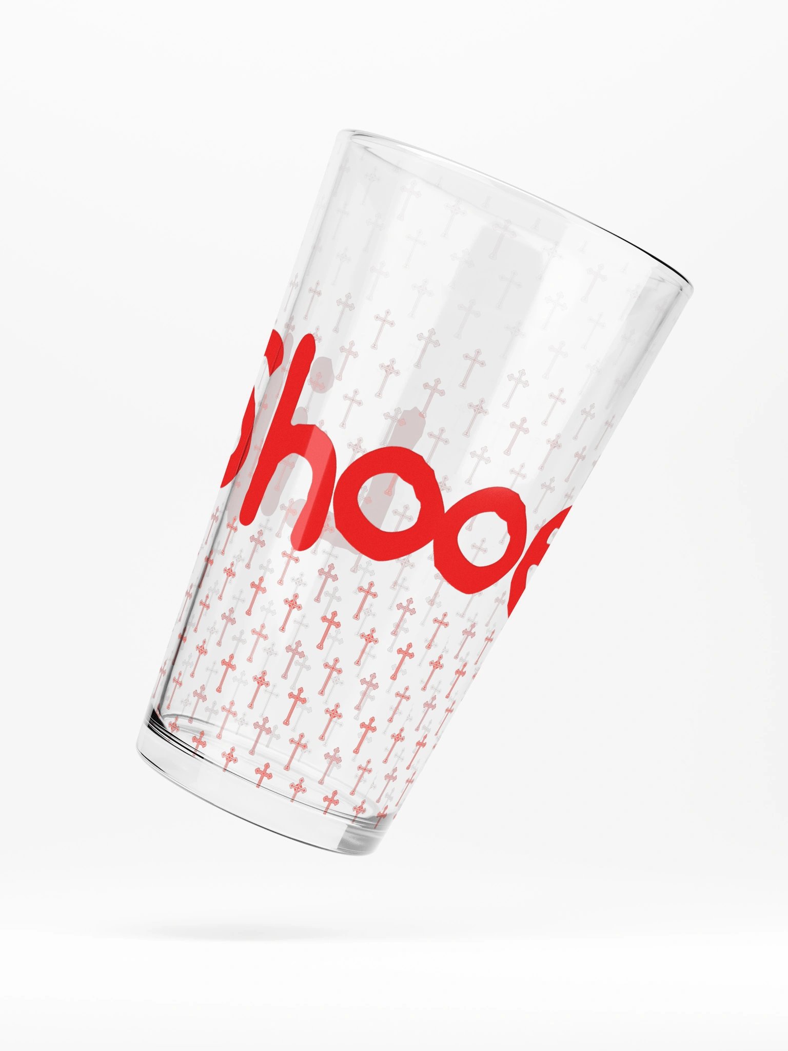 Lil Shooe Red Cross Pattern Glass product image (5)