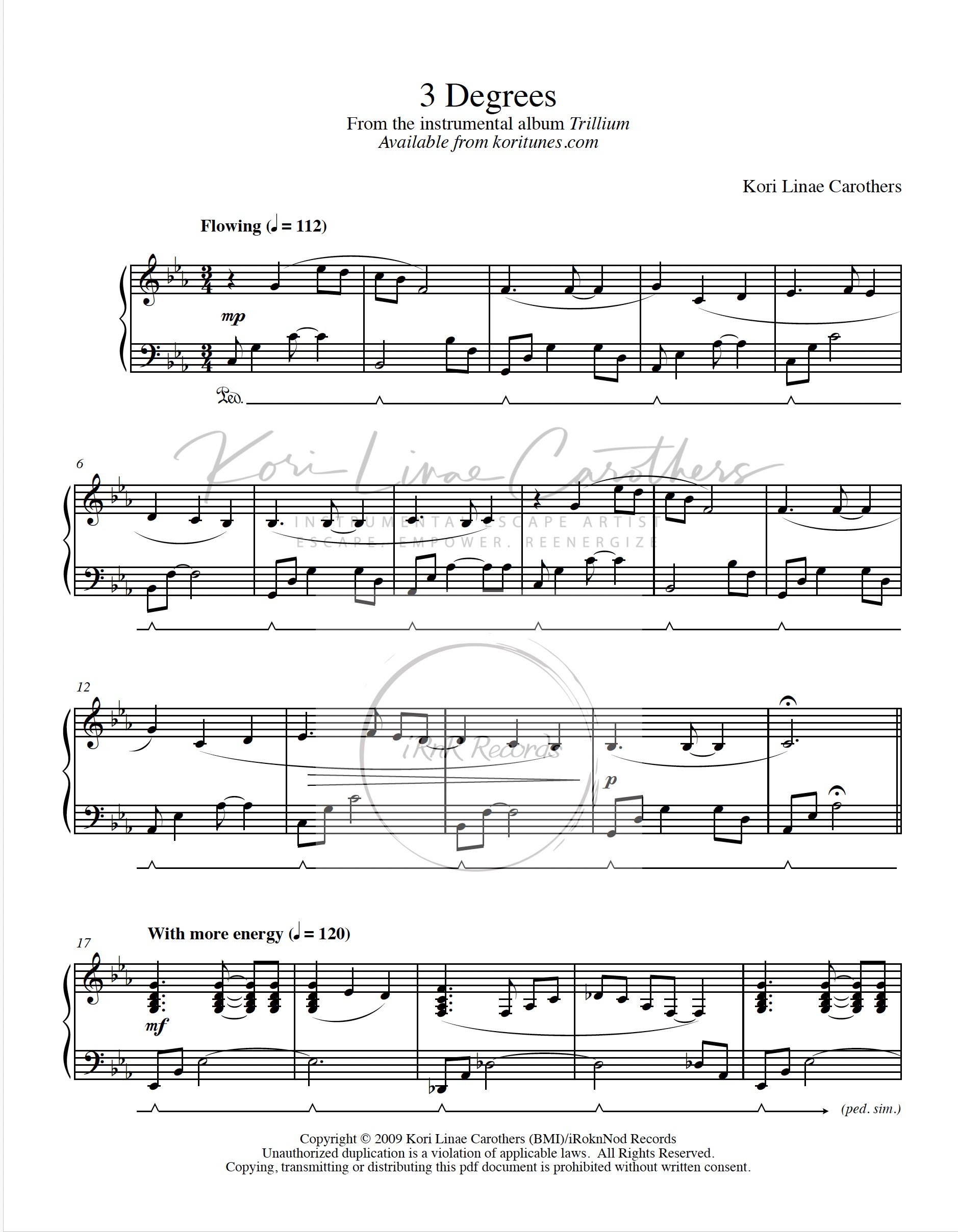 3 Degrees Sheet Music product image (2)