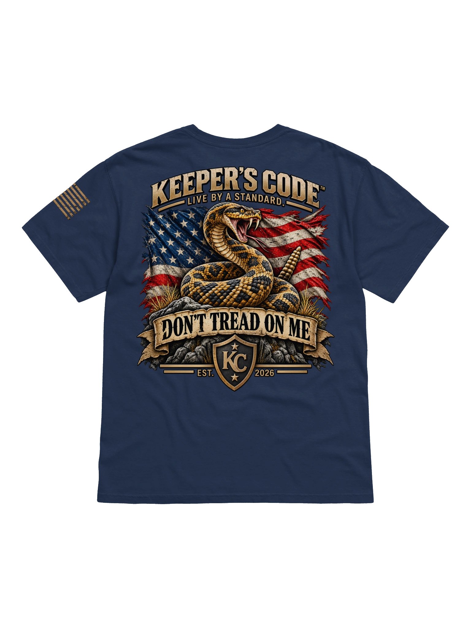 Keeper’s Code™ Men's Don’t Tread on Me Rattlesnake Patriotic T-Shirt product image (11)
