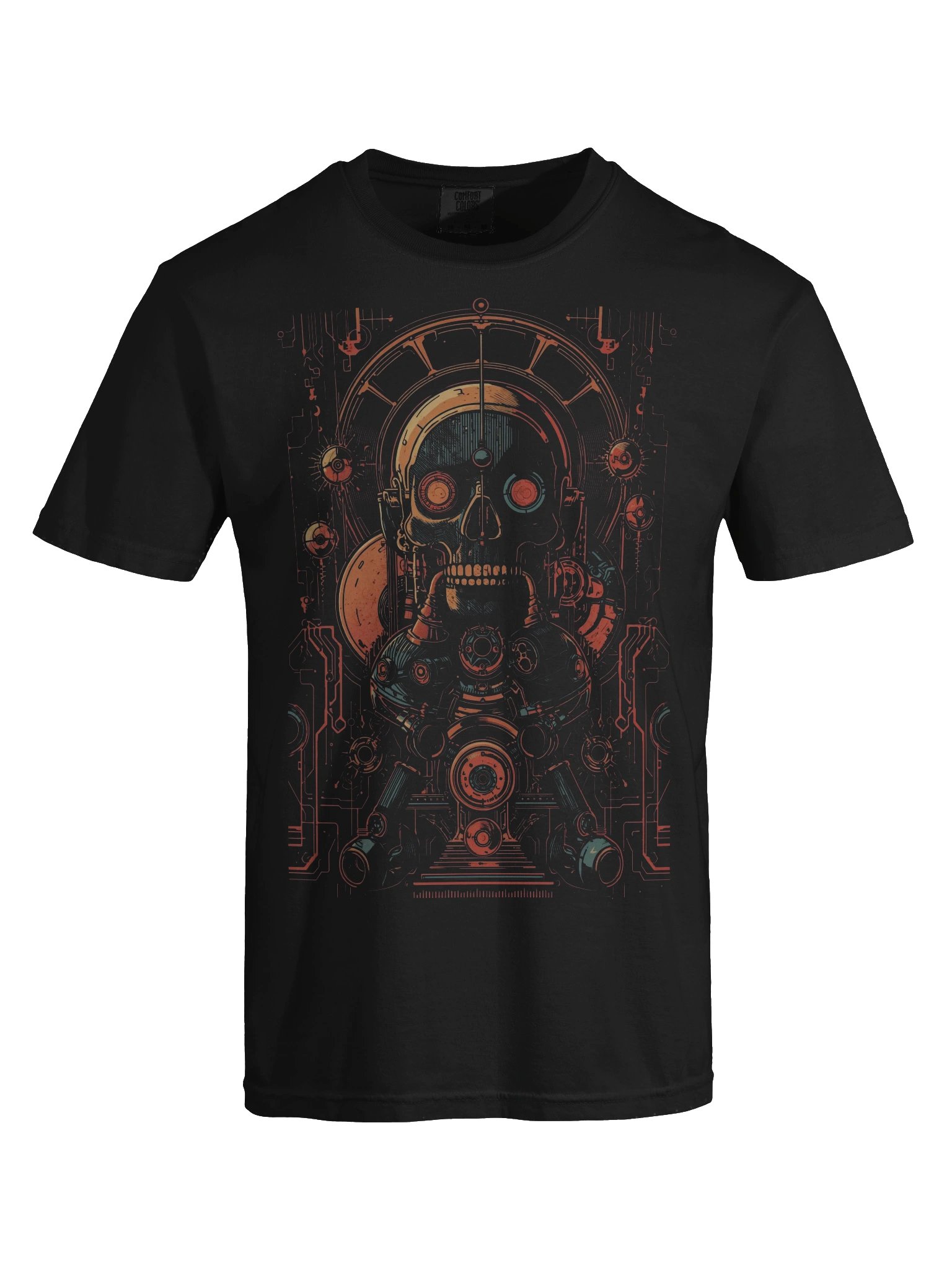 Retro Android Skull Heavyweight T-Shirt product image (2)