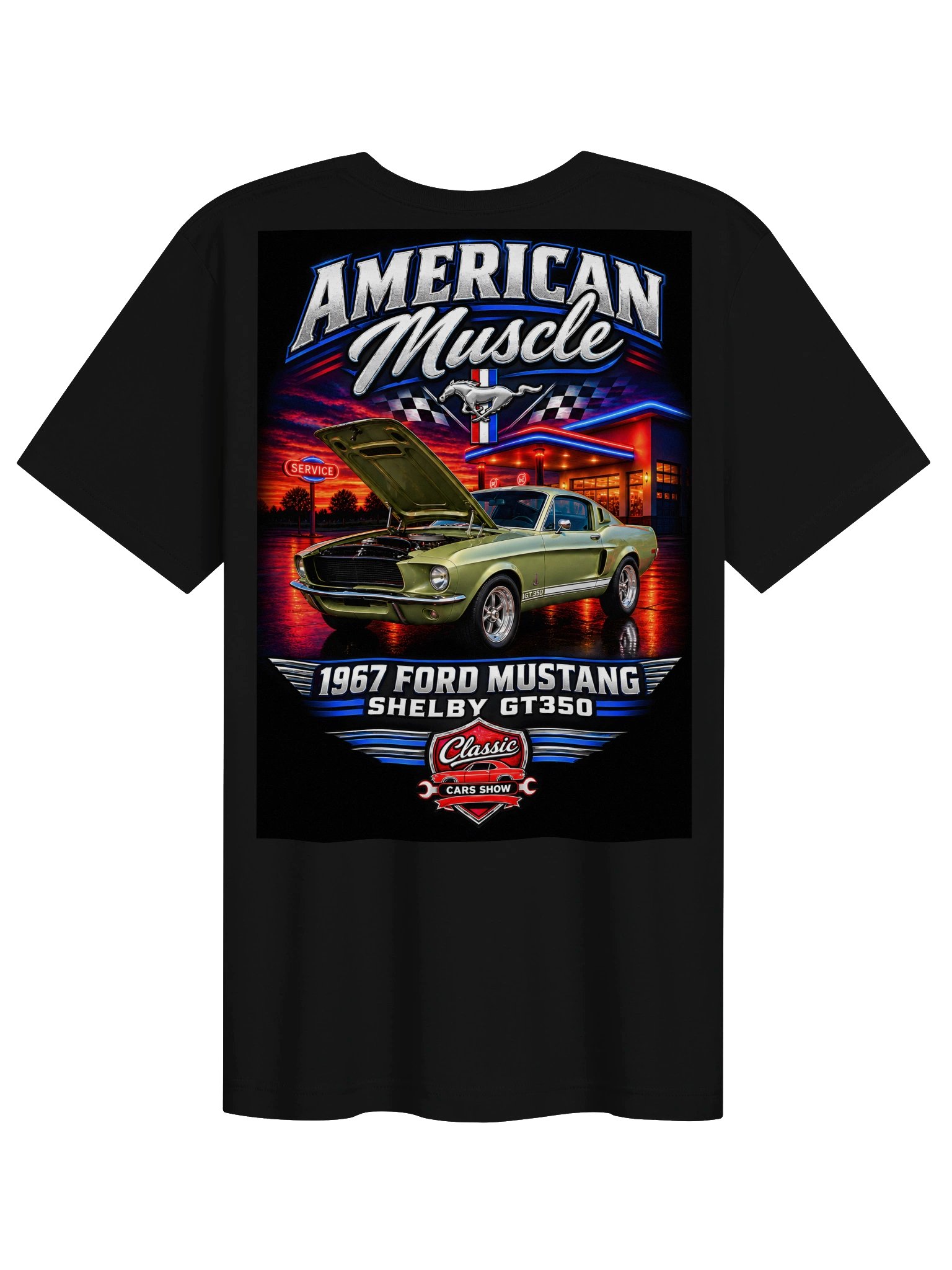 1967 Ford Mustang Shelby GT350 – American Muscle T-Shirt product image (2)