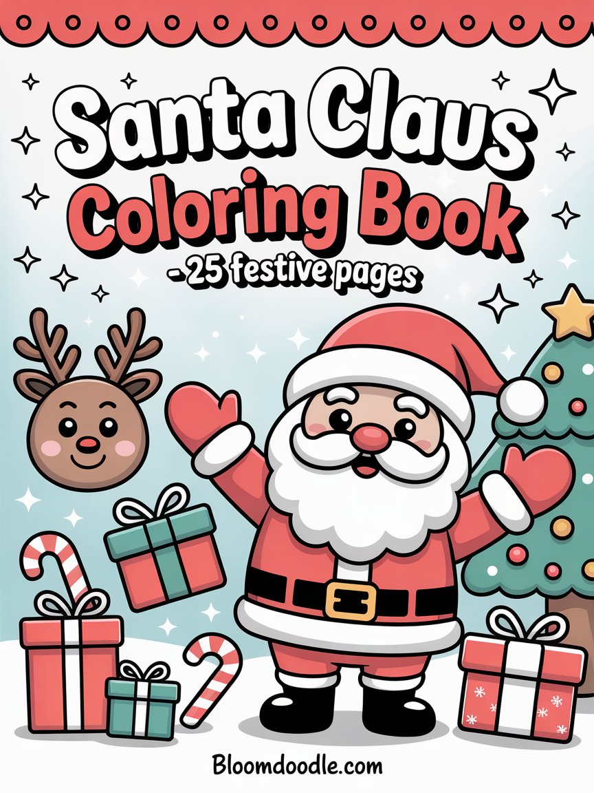 Merry Santa Coloring Pages product image (1)