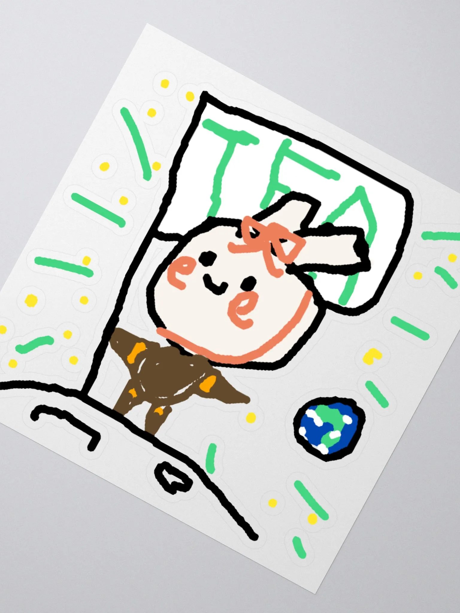 Pu Tea Flag Sticker product image (2)