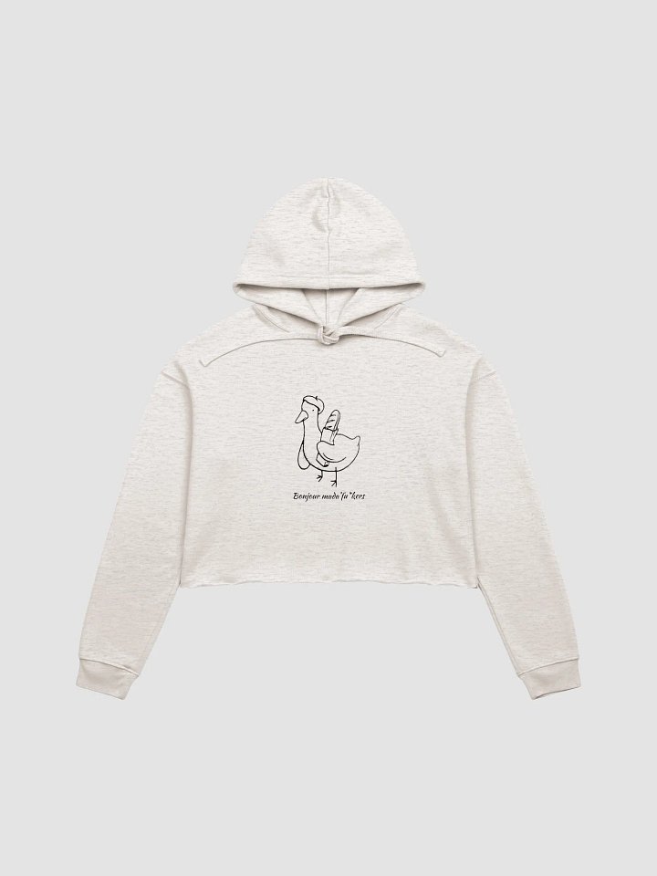 Sarcastic Meme French Goose Crop Hoodie product image (3)