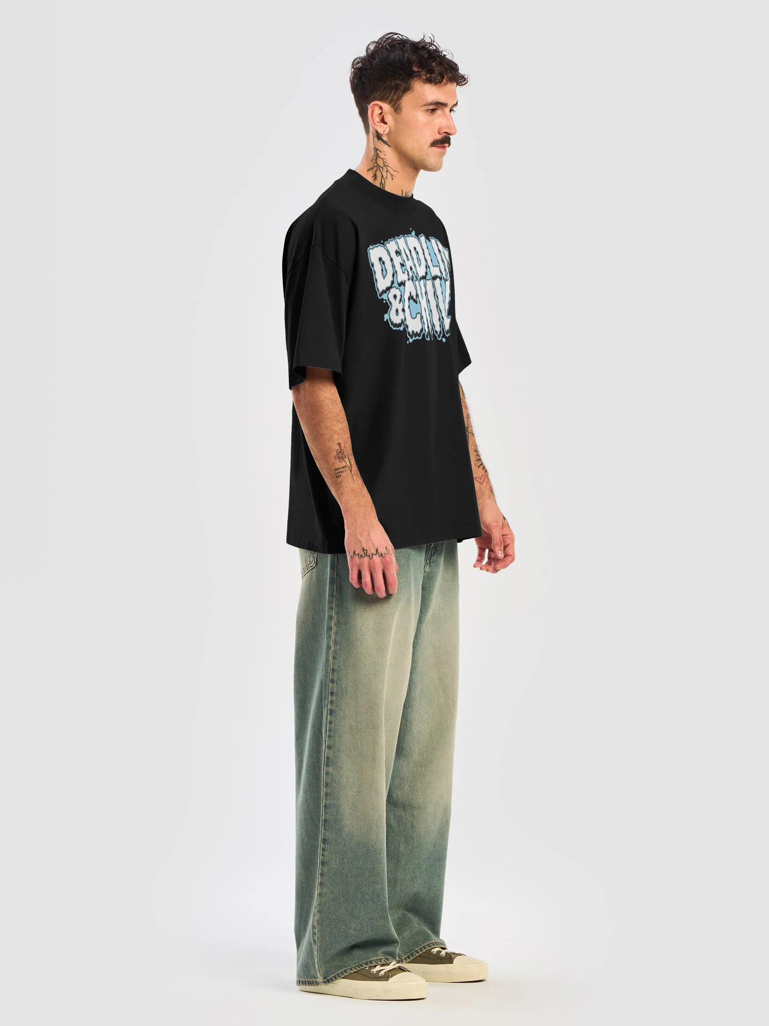 Deadlift & CHILL 2 OVERSIZED TEE product image (7)