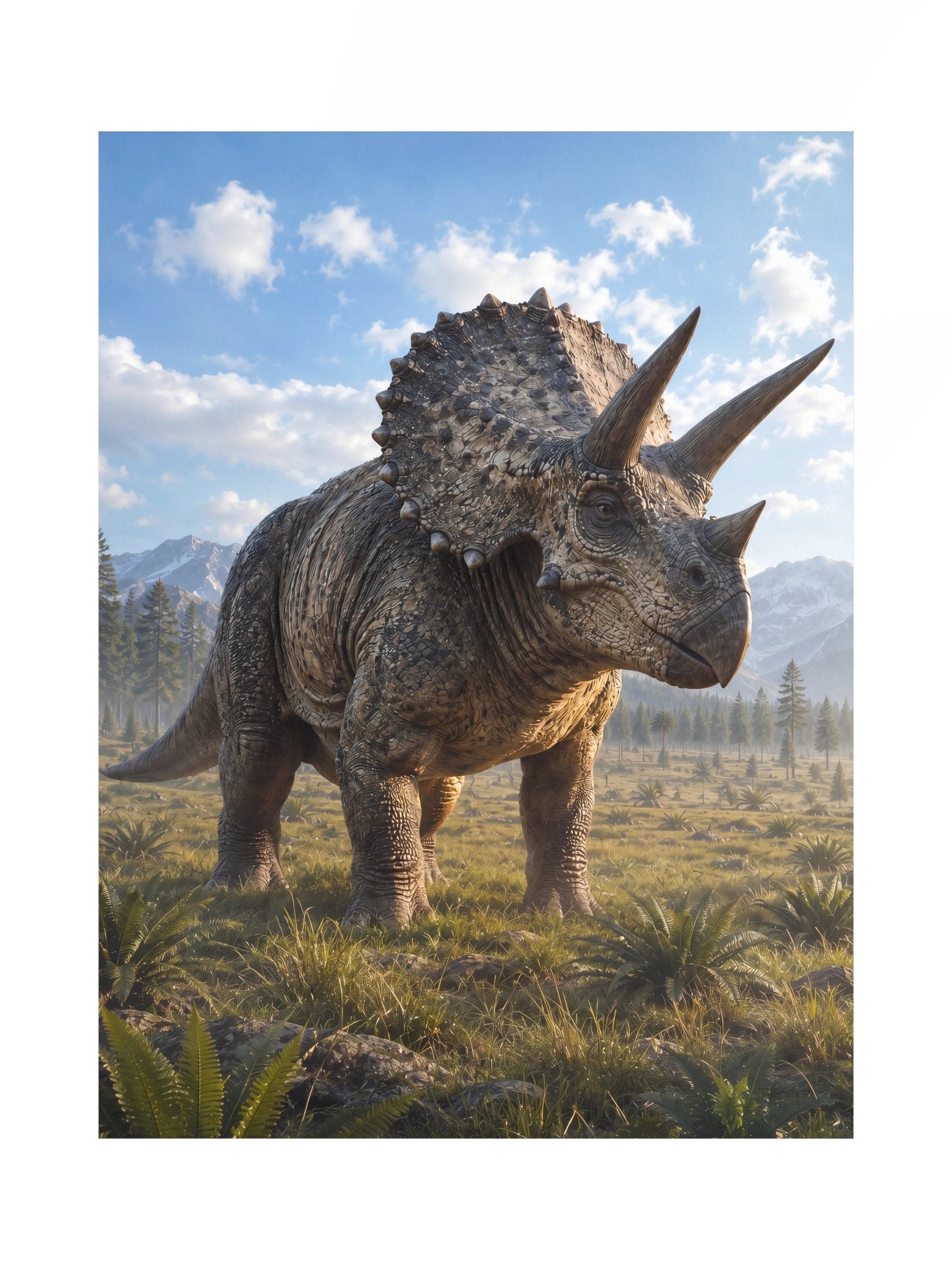 Triceratops Prehistoric Grassland Poster product image (1)