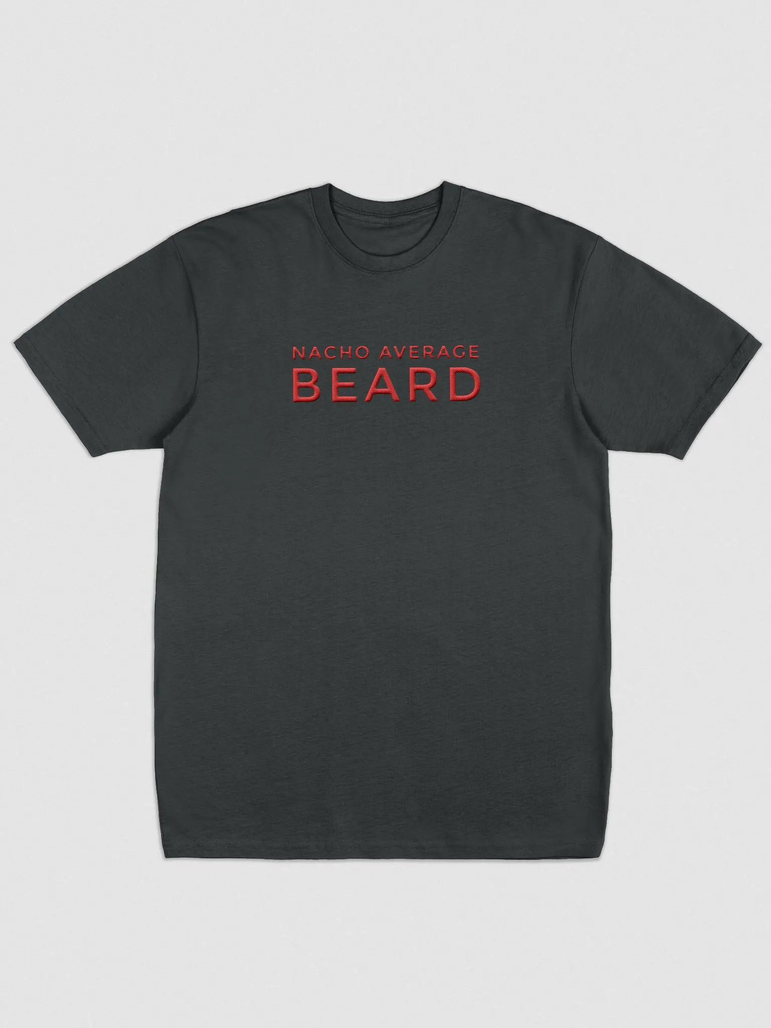 Men's Nacho Average Beard T-Shirt (Red Embroidery) product image (2)