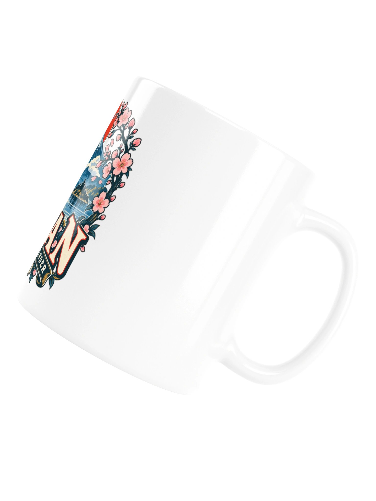 Japan Mount Fuji & Sakura Ceramic Coffee Mug | WanderOdd product image (6)
