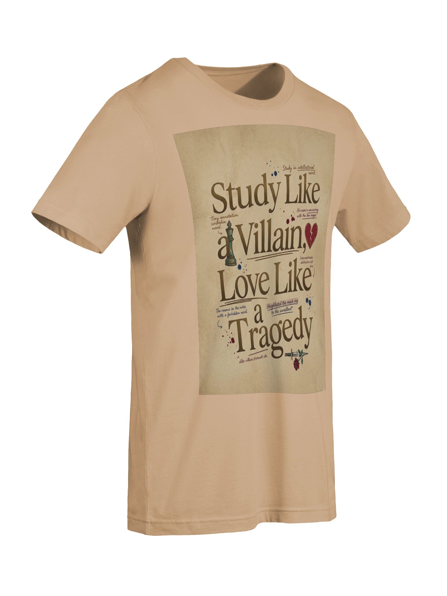 Study Like a Villain Love Like a Tragedy Dark Romance T-Shirt for Readers product image (7)
