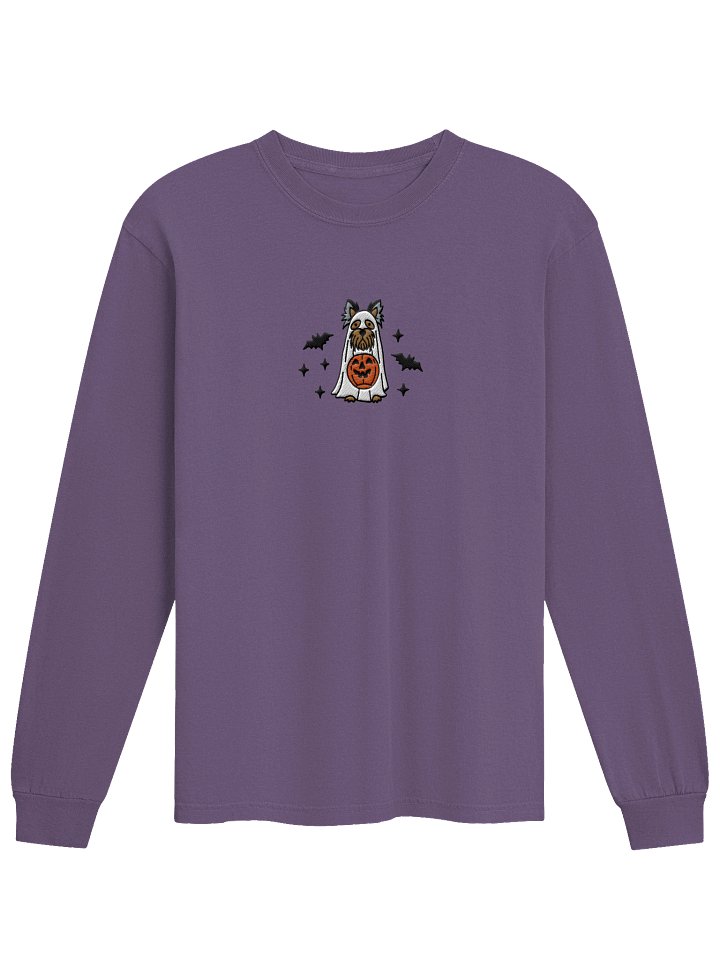 Halloween Yorkshire Terrier(Grey & Brown) Embroidered Long-Sleeve T-Shirt product image (17)