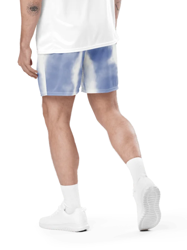 Blue Spiral All-Over Print Mesh Shorts product image (8)