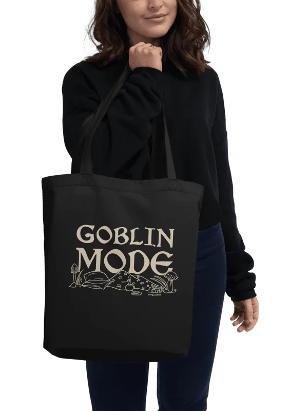 Goblin Mode Eco Cotton Tote Bag -Black product image (2)