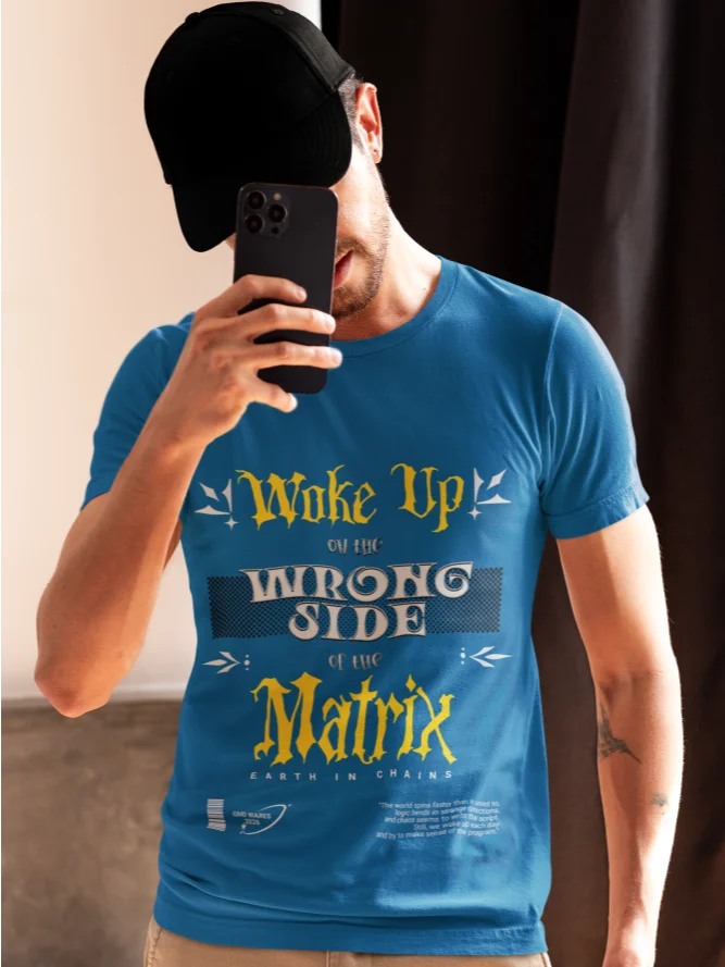 Wake Up on the Wrong Side of the Matrix Cyberpunk Graphic Tee product image (10)