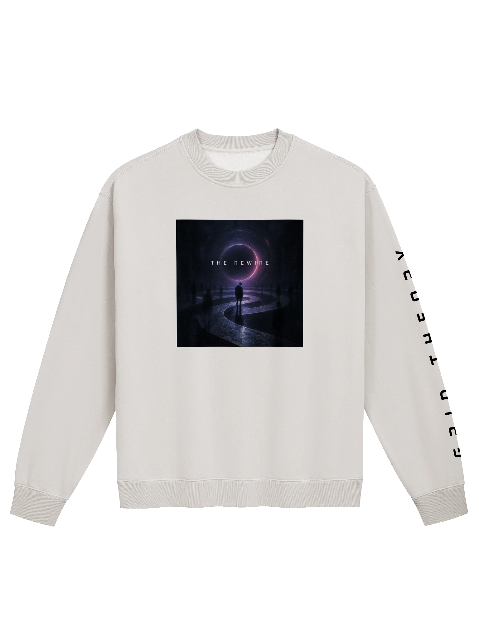 The Rewire Crewneck Light Grey - Faded Bone, XS