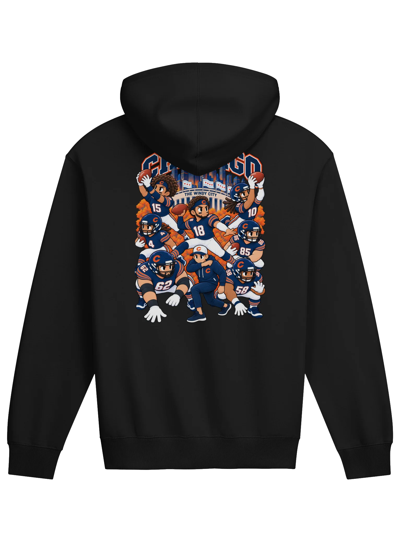 Chicago Football 2026 Animated Player Box Hoodie product image (2)