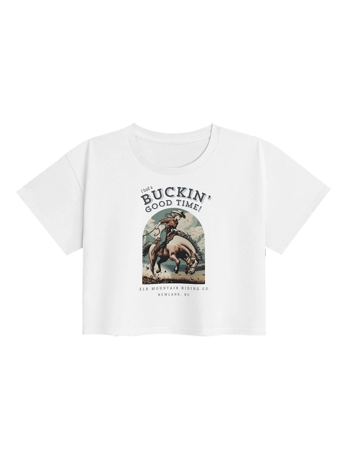 Buckin Good Time Ladies Cotton Crop Top (Light Colors) product image (1)