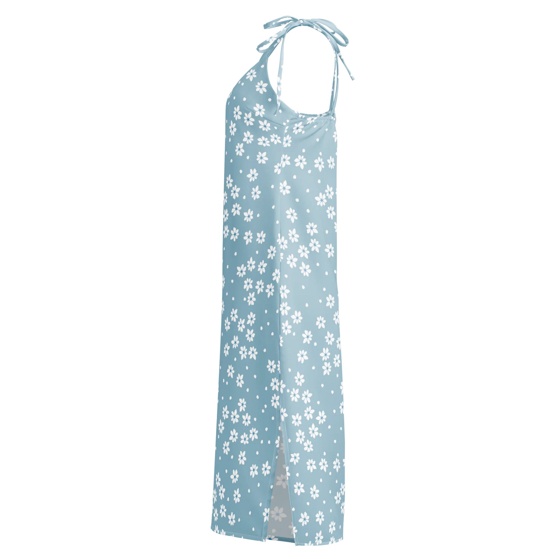 Baby Blue Daisy Tie-Strap Slip Dress product image (3)