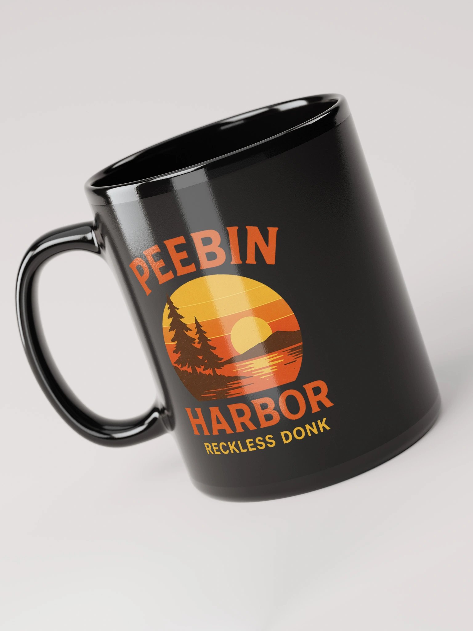 Peebin Harbor Black Mug product image (6)