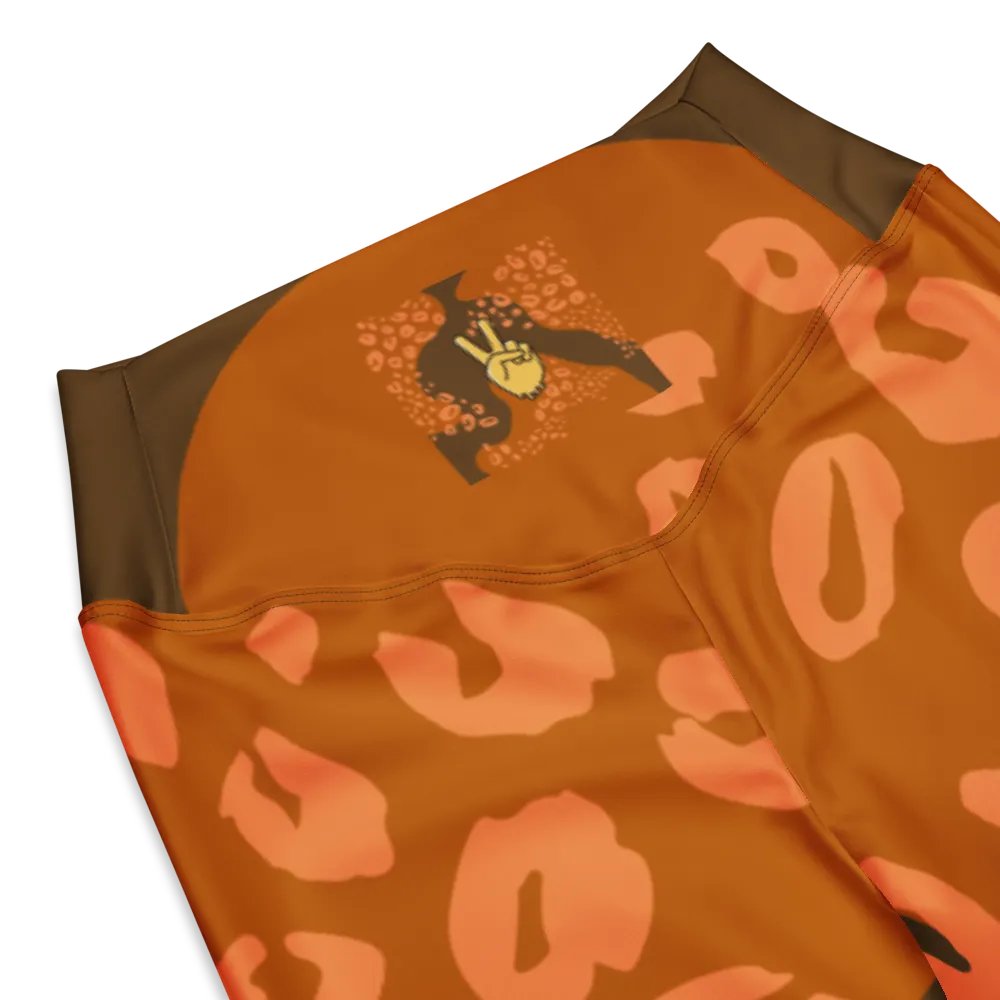 Orange Wildcat Whimsy Flare Leggings product image (5)