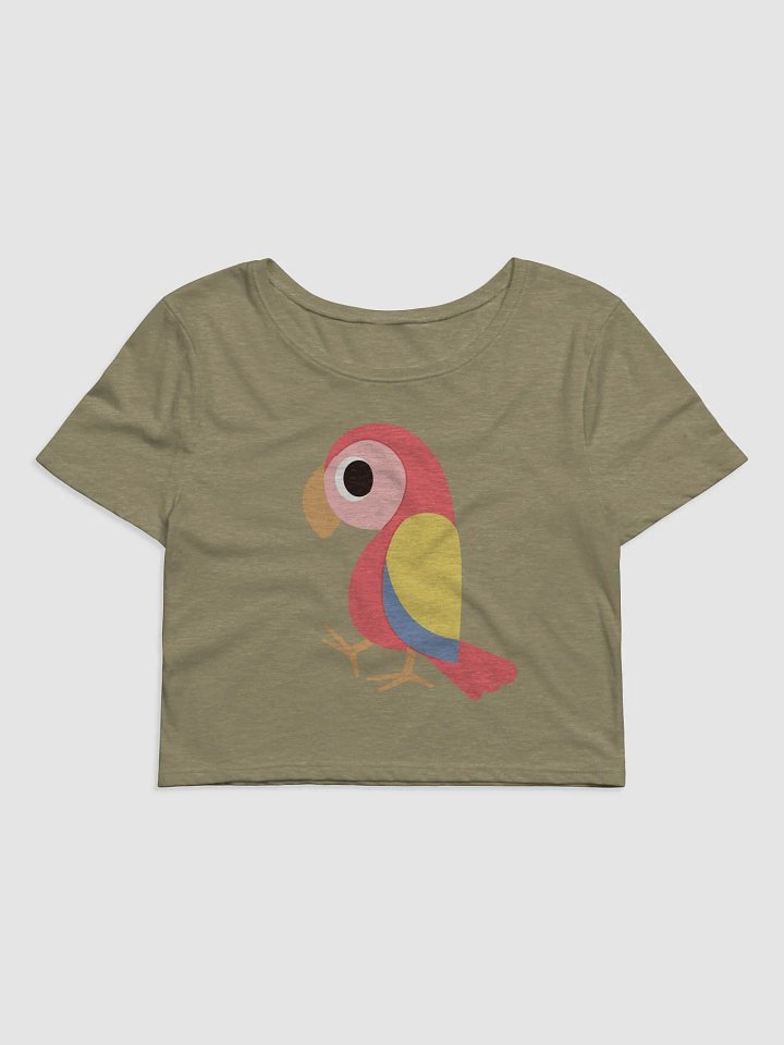 Vibrant Parrot Illustration Women's Crop Tee product image (1)