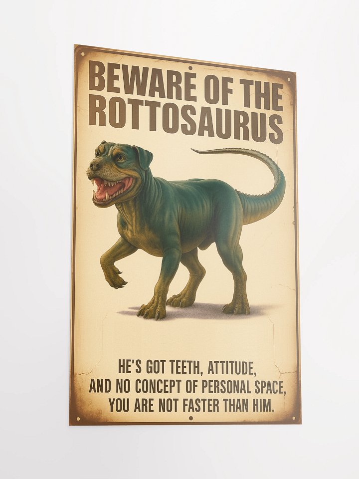 Beware of the Rottosaurus Poster product image (6)